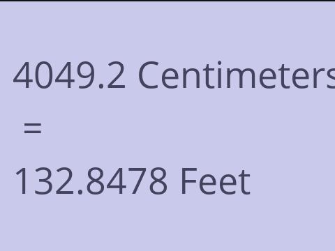 4049.2 CM TO FEET