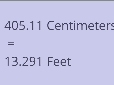 405.11 CM TO FEET