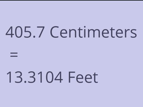 405.7 CM TO FEET