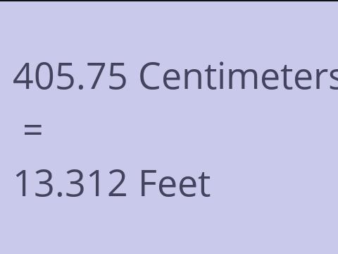 405.75 CM TO FEET