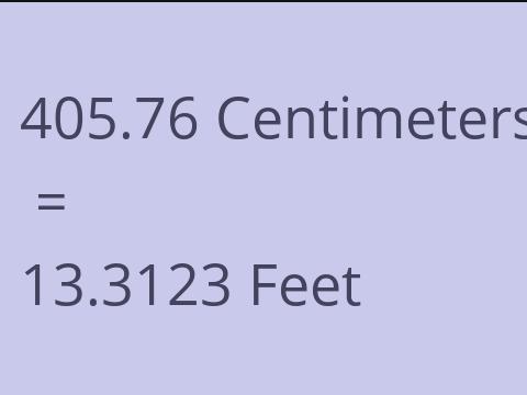 405.76 CM TO FEET