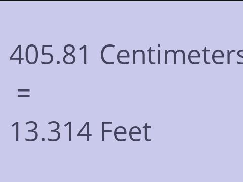 405.81 CM TO FEET