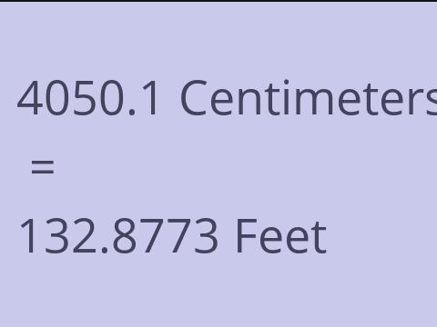4050.1 CM TO FEET