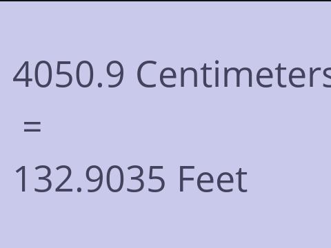 4050.9 CM TO FEET