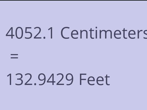 4052.1 CM TO FEET
