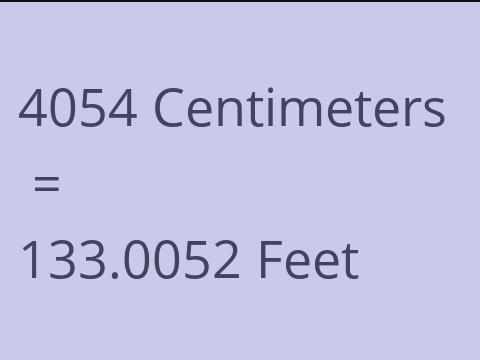 4054 CM TO FEET