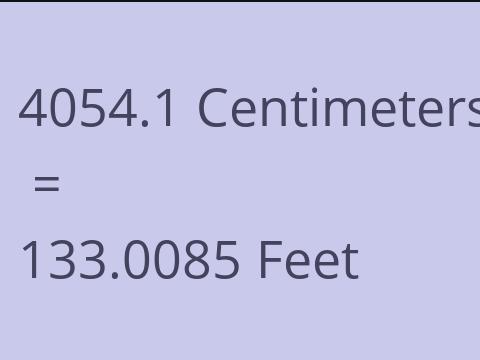 4054.1 CM TO FEET