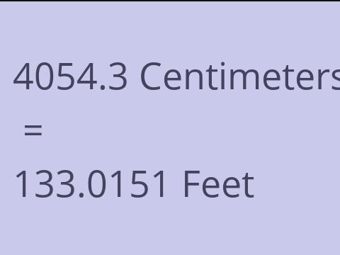 4054.3 CM TO FEET