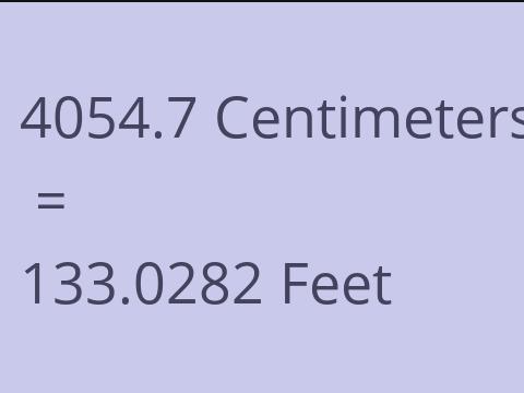 4054.7 CM TO FEET