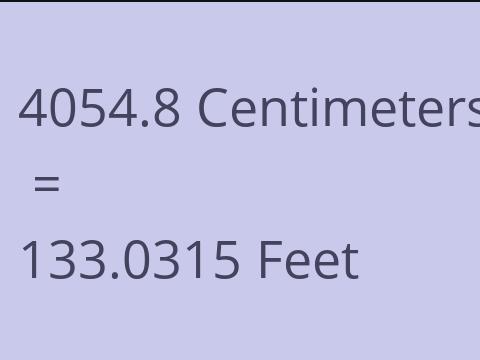 4054.8 CM TO FEET