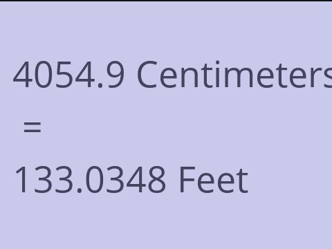 4054.9 CM TO FEET