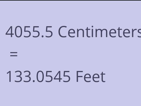 4055.5 CM TO FEET