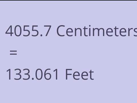 4055.7 CM TO FEET