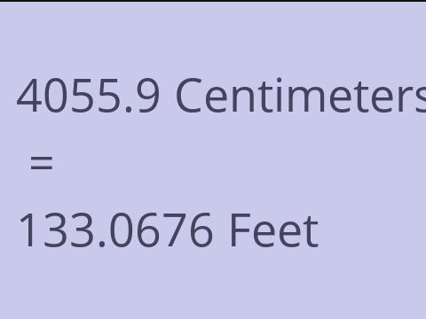 4055.9 CM TO FEET