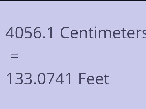4056.1 CM TO FEET
