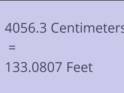 4056.3 CM TO FEET