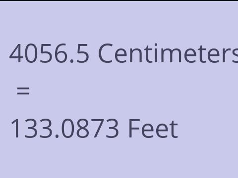 4056.5 CM TO FEET