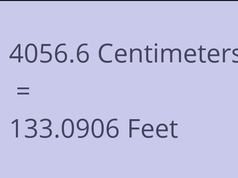 4056.6 CM TO FEET
