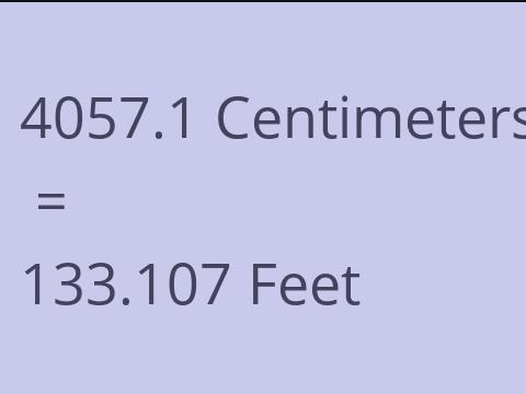 4057.1 CM TO FEET