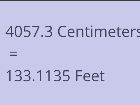 4057.3 CM TO FEET