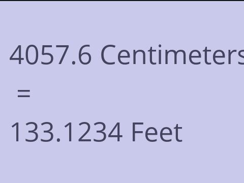 4057.6 CM TO FEET