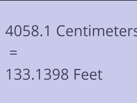4058.1 CM TO FEET