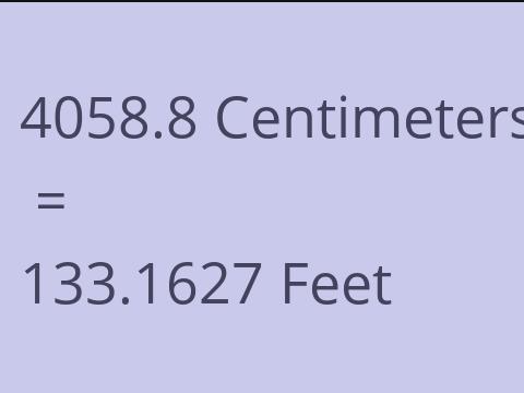 4058.8 CM TO FEET