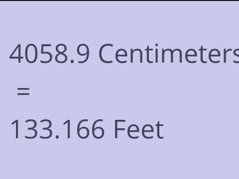 4058.9 CM TO FEET