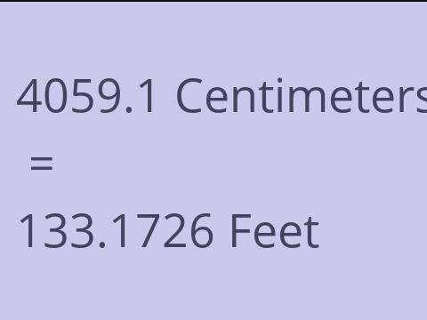 4059.1 CM TO FEET