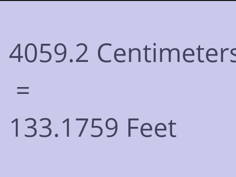 4059.2 CM TO FEET