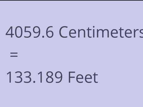 4059.6 CM TO FEET