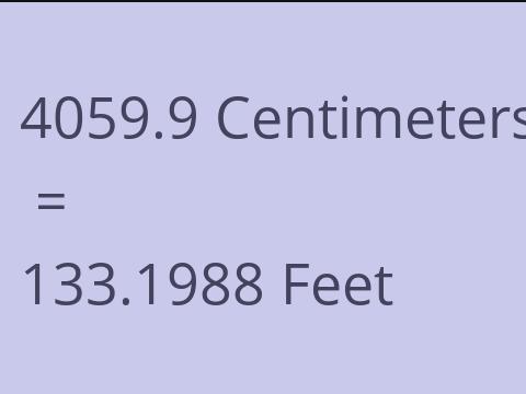 4059.9 CM TO FEET