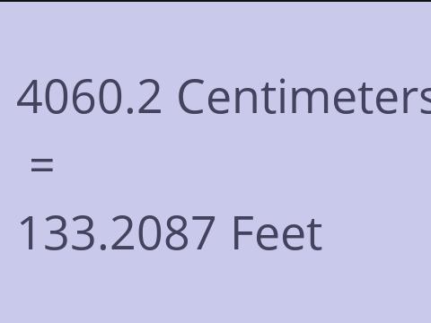 4060.2 CM TO FEET