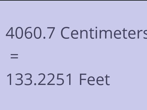 4060.7 CM TO FEET