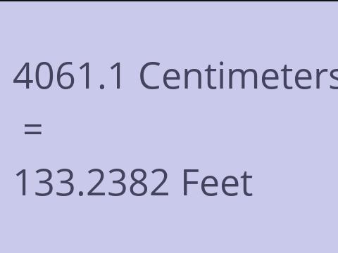 4061.1 CM TO FEET