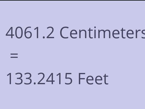 4061.2 CM TO FEET