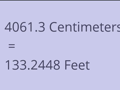 4061.3 CM TO FEET