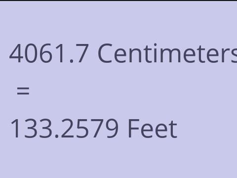 4061.7 CM TO FEET