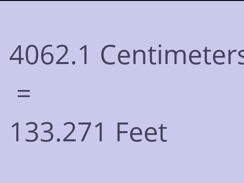 4062.1 CM TO FEET