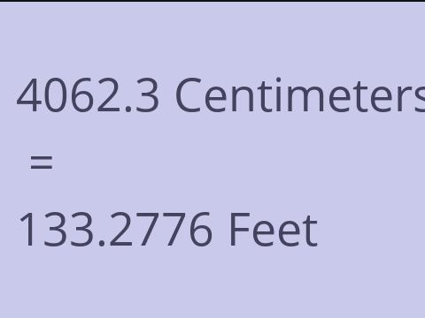 4062.3 CM TO FEET