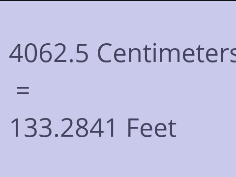 4062.5 CM TO FEET