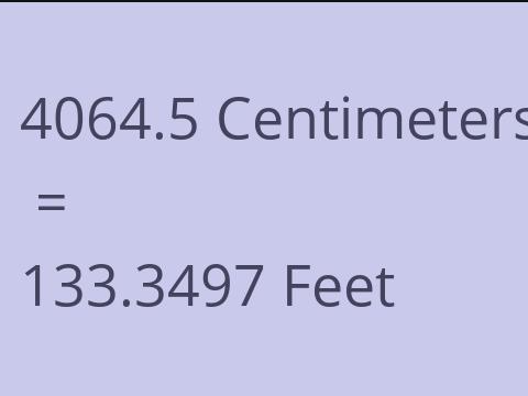 4064.5 CM TO FEET