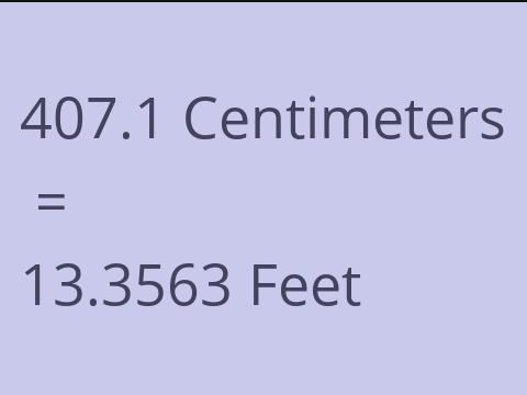 407.1 CM TO FEET