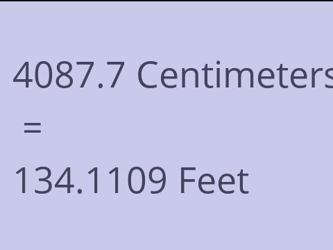 4087.7 CM TO FEET