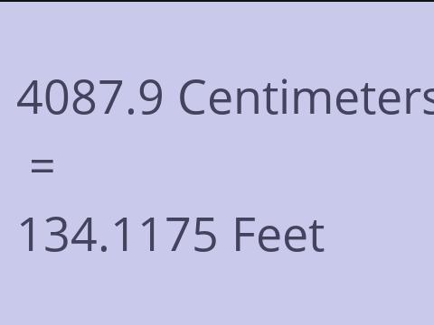 4087.9 CM TO FEET