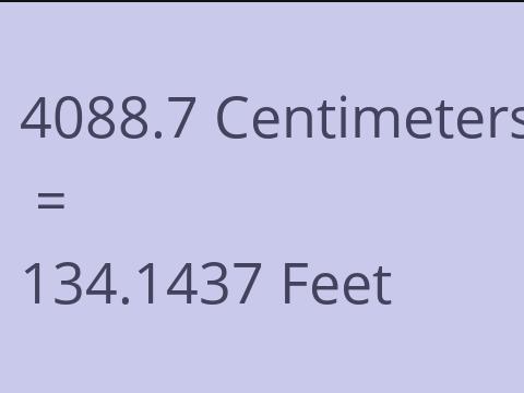 4088.7 CM TO FEET