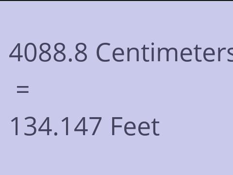 4088.8 CM TO FEET