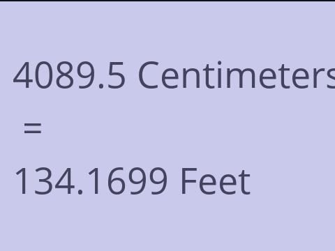 4089.5 CM TO FEET