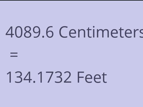 4089.6 CM TO FEET