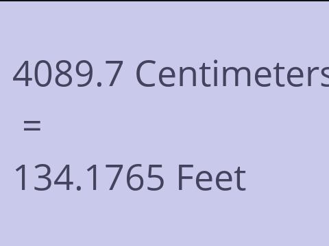 4089.7 CM TO FEET